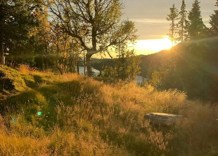 Дом отдыха Modern Mountain With Views Over Slokovannet Haglebu